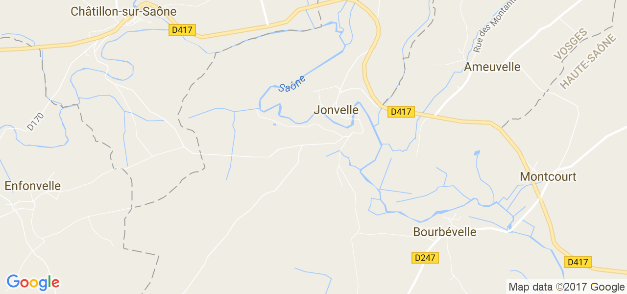 map de la ville de Jonvelle