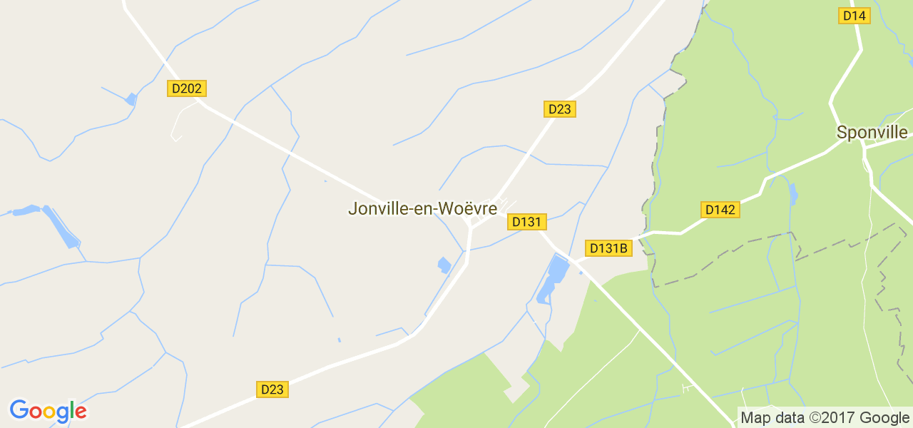 map de la ville de Jonville-en-Woëvre