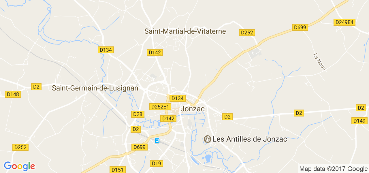 map de la ville de Jonzac