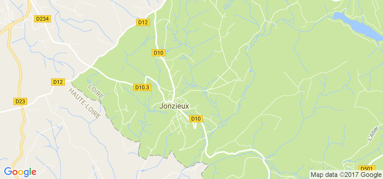 map de la ville de Jonzieux