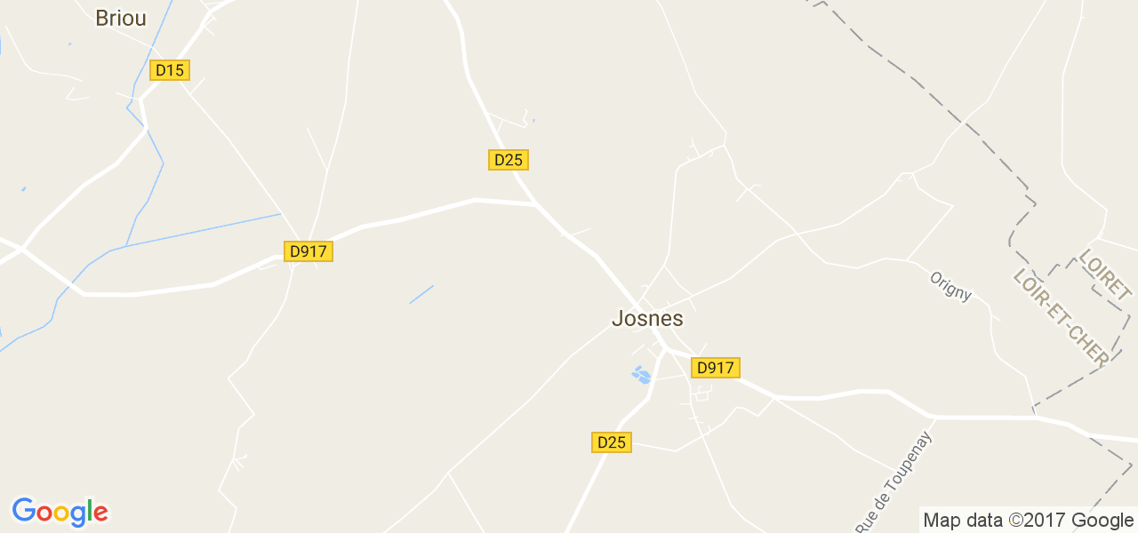 map de la ville de Josnes