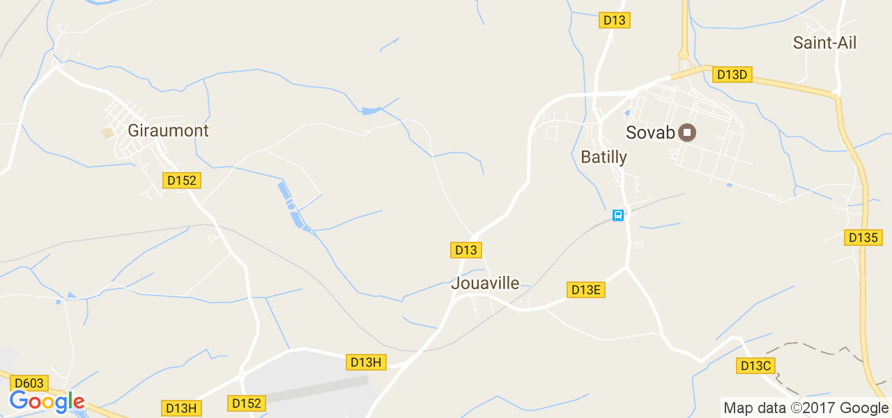 map de la ville de Jouaville