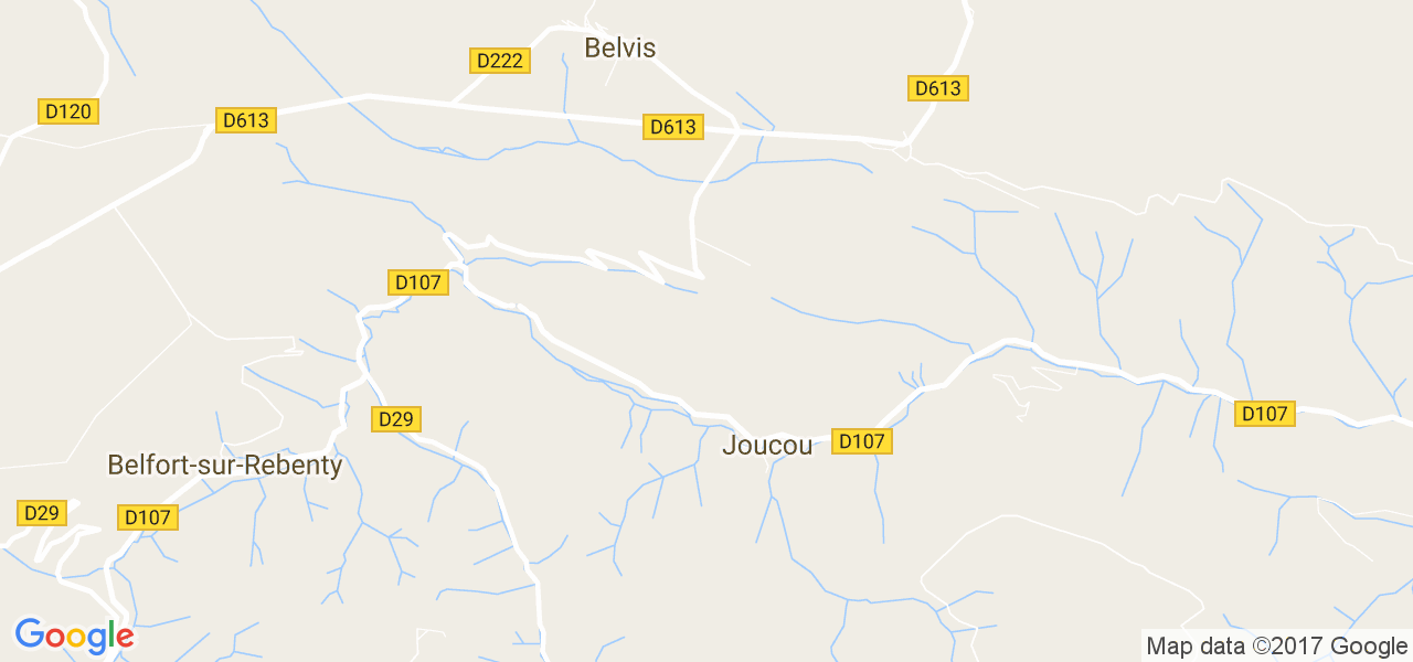 map de la ville de Joucou