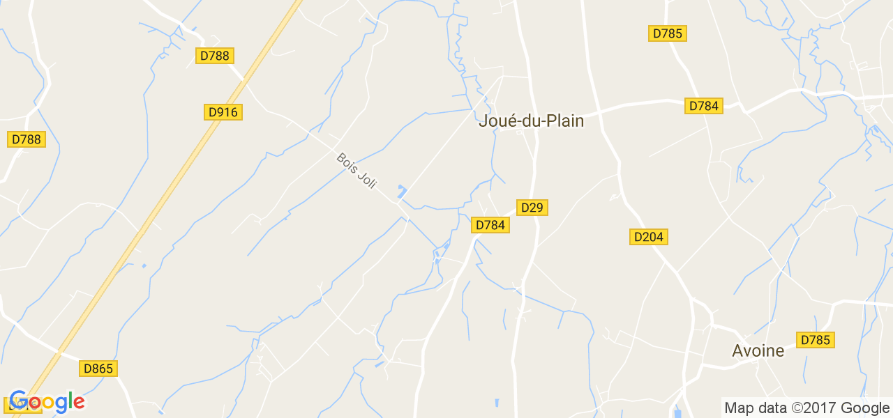 map de la ville de Joué-du-Plain