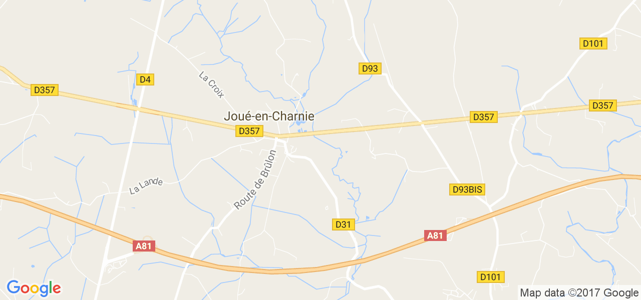 map de la ville de Joué-en-Charnie