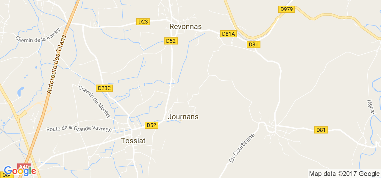 map de la ville de Journans