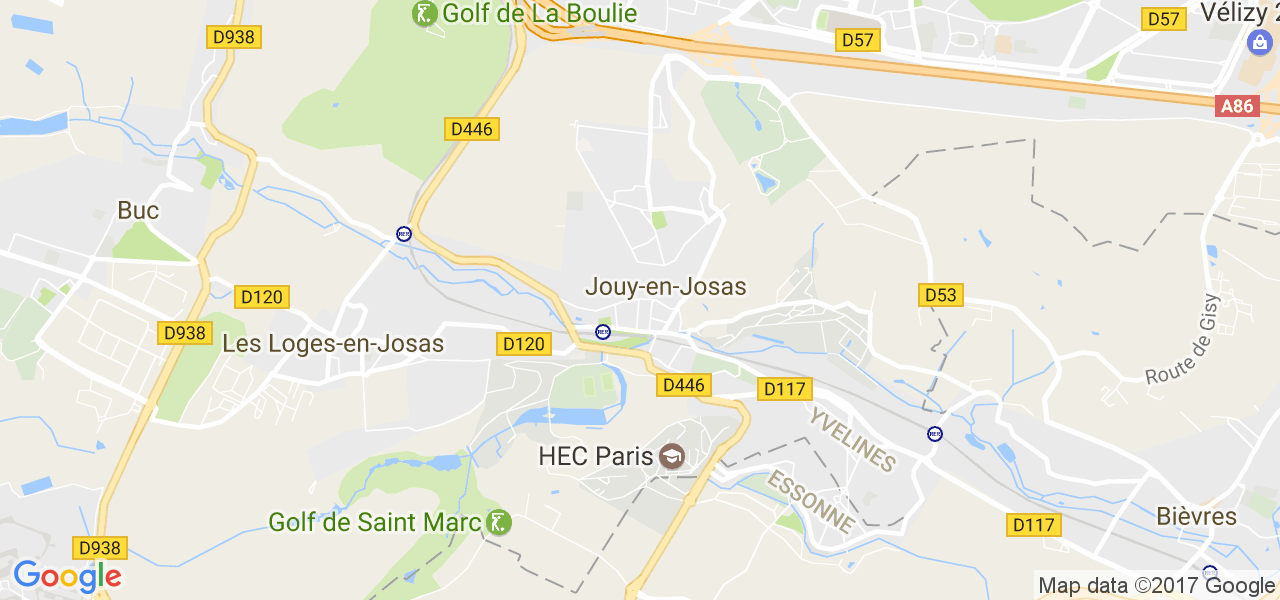 map de la ville de Jouy-en-Josas