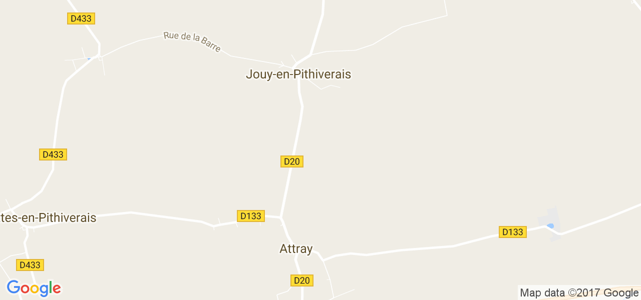 map de la ville de Jouy-en-Pithiverais