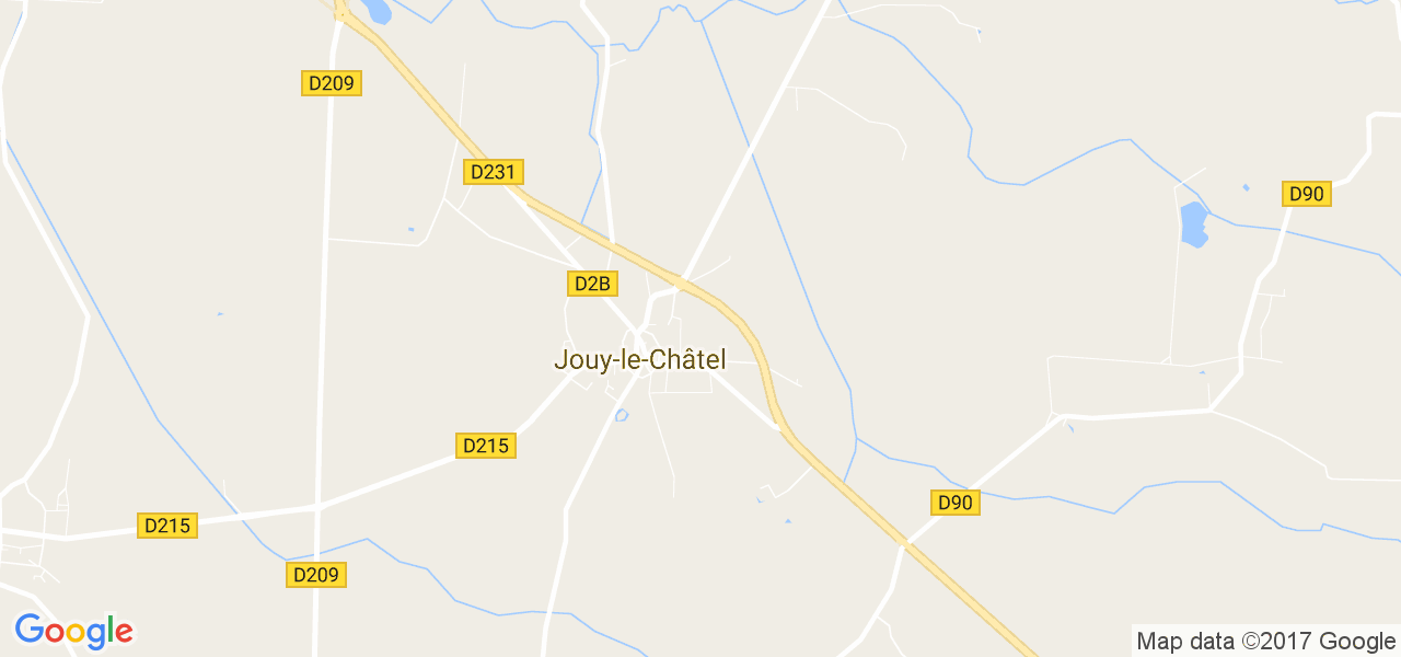 map de la ville de Jouy-le-Châtel