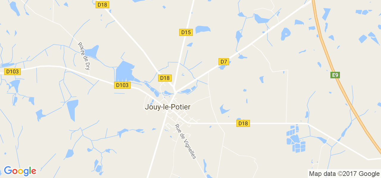 map de la ville de Jouy-le-Potier