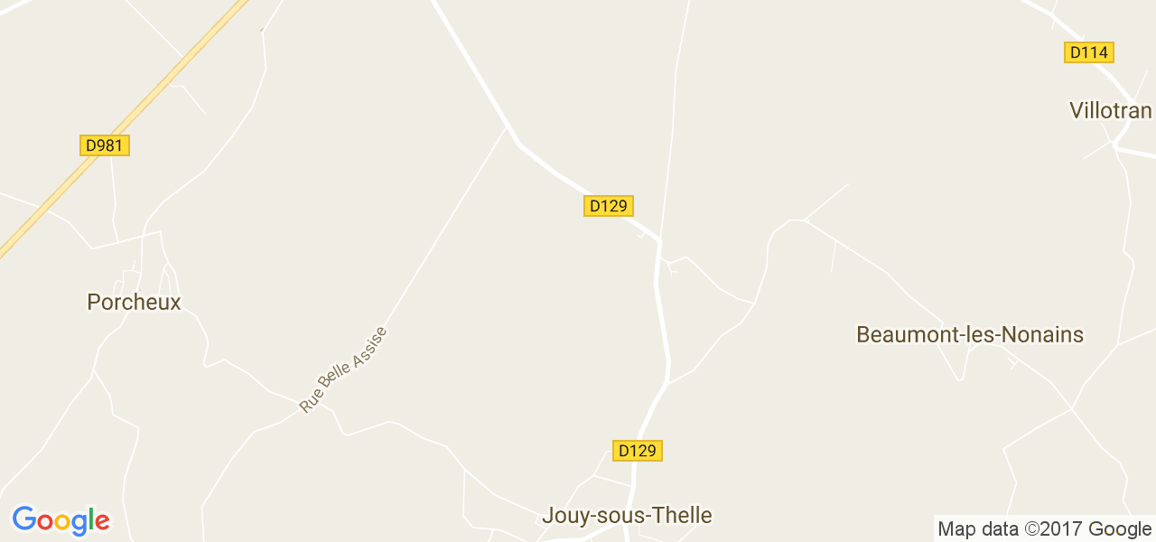 map de la ville de Jouy-sous-Thelle