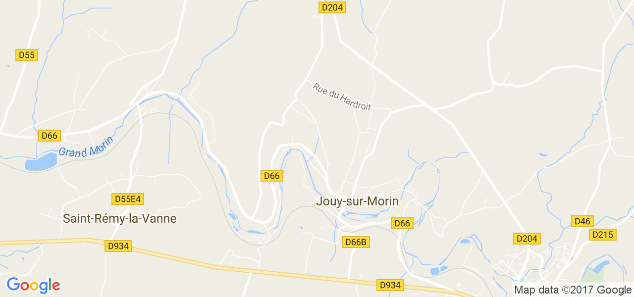 map de la ville de Jouy-sur-Morin