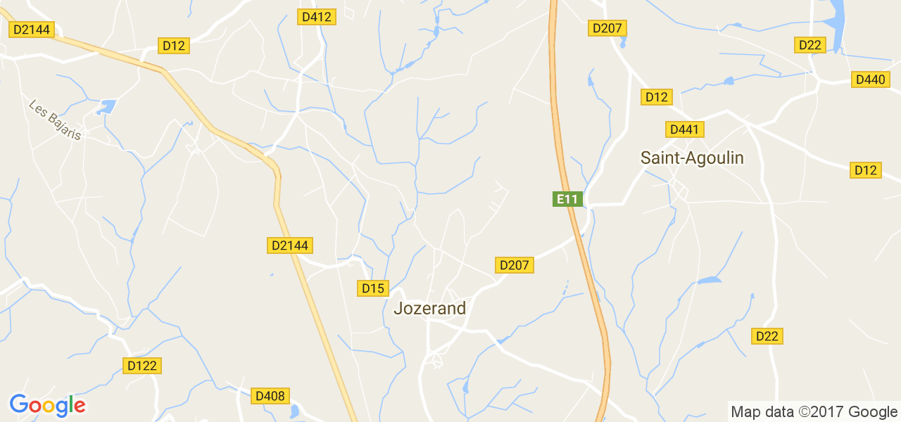 map de la ville de Jozerand