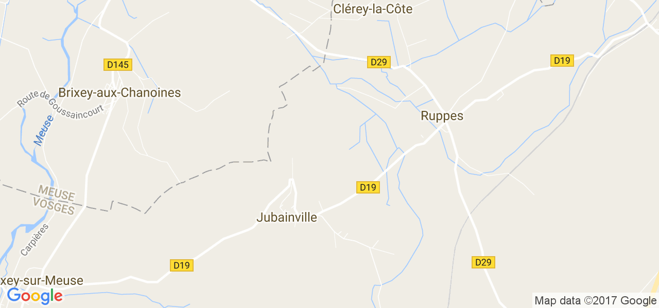 map de la ville de Jubainville