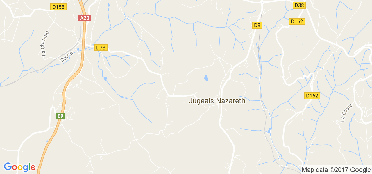 map de la ville de Jugeals-Nazareth