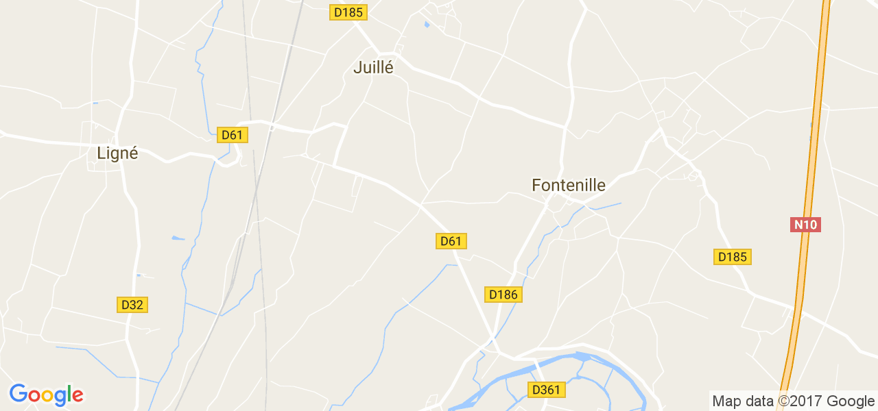 map de la ville de Juillé