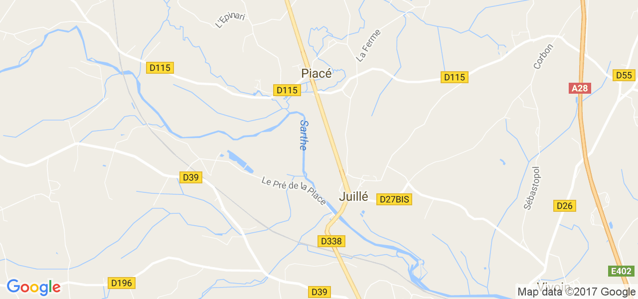 map de la ville de Juillé