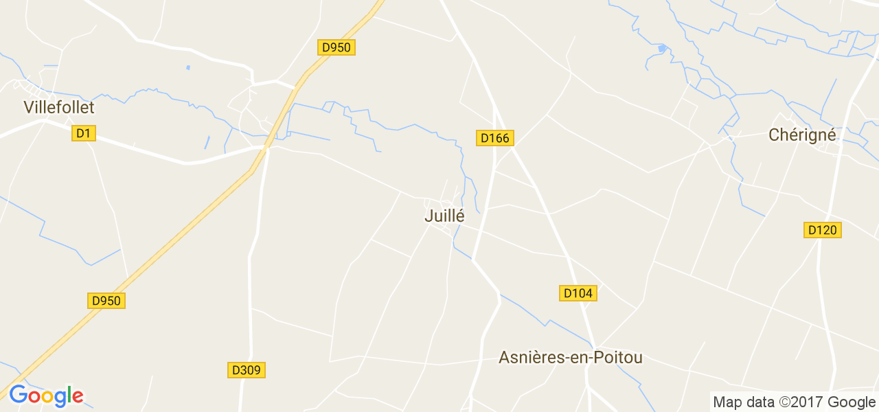 map de la ville de Juillé