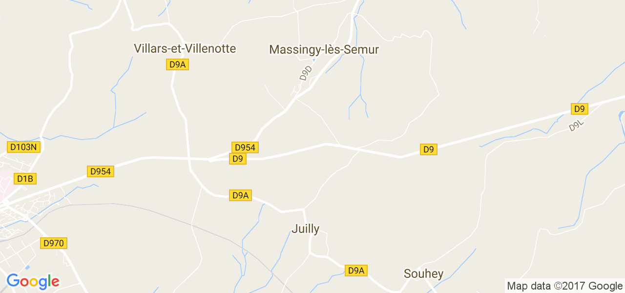 map de la ville de Juilly