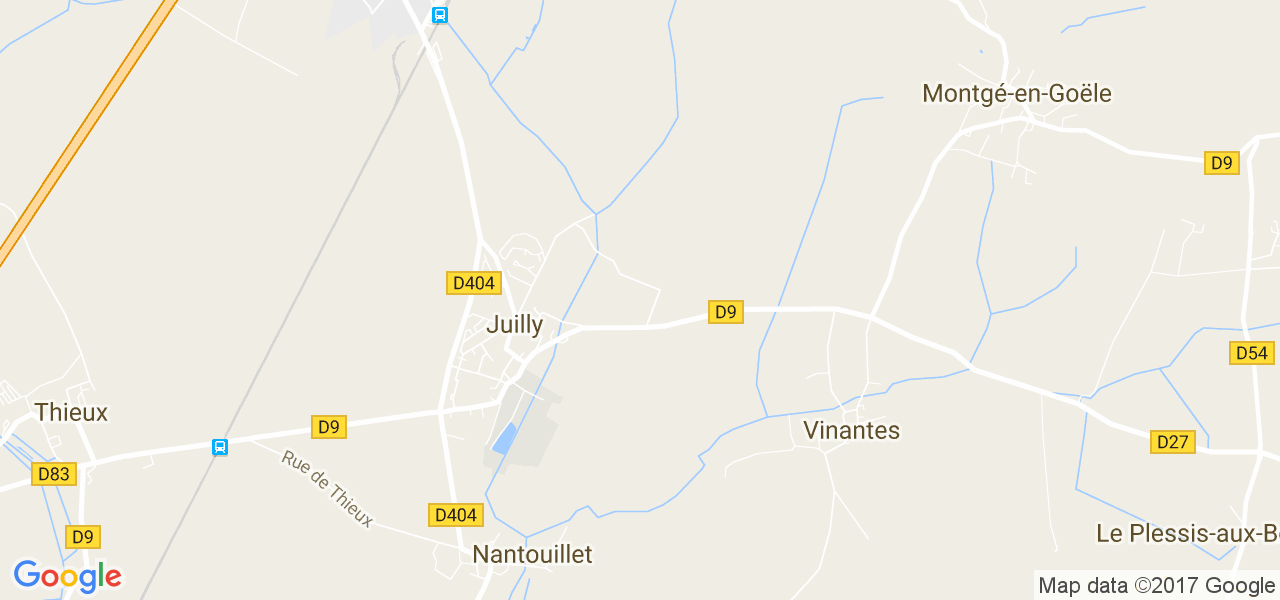 map de la ville de Juilly