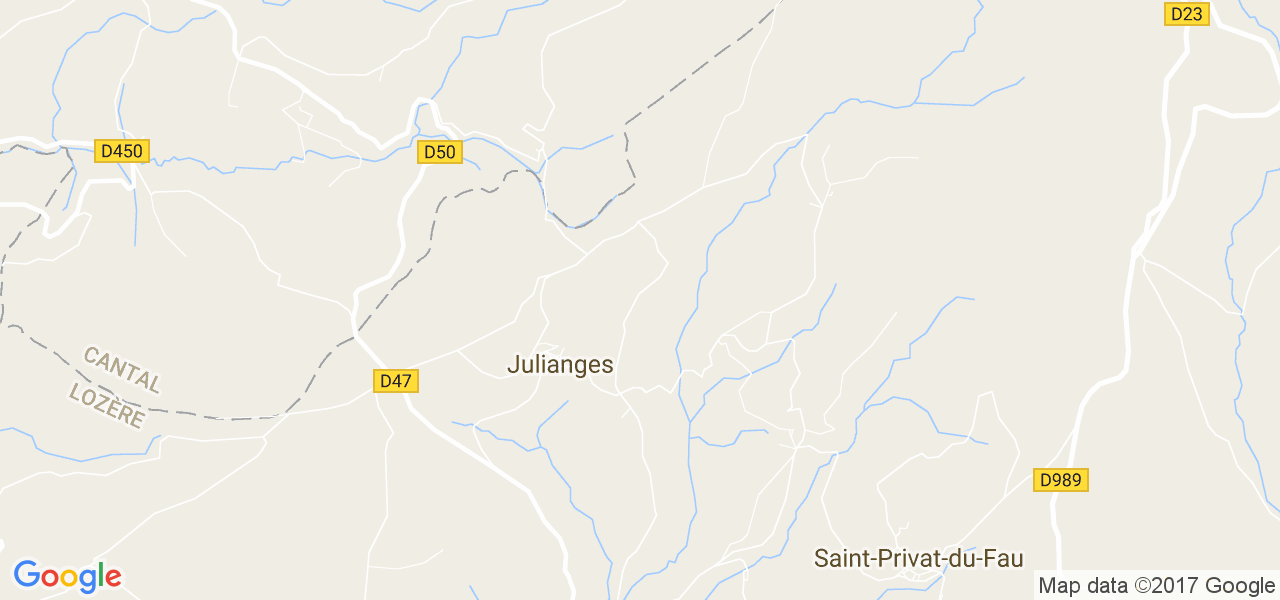 map de la ville de Julianges