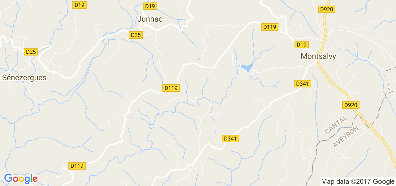 map de la ville de Junhac