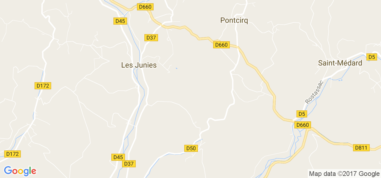 map de la ville de Junies