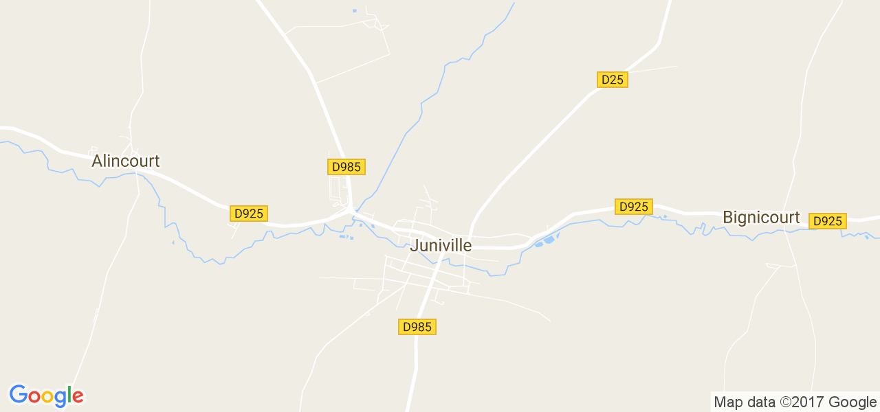 map de la ville de Juniville