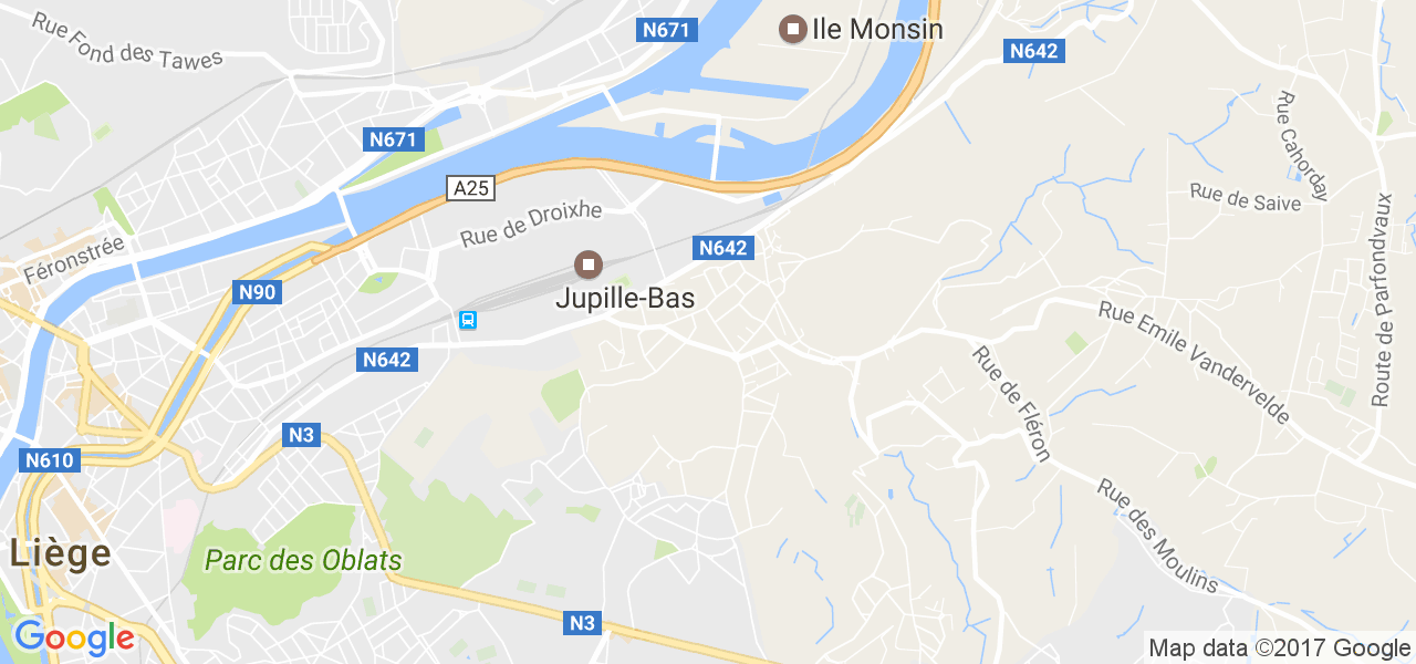 map de la ville de Jupille-Sur-Meuse