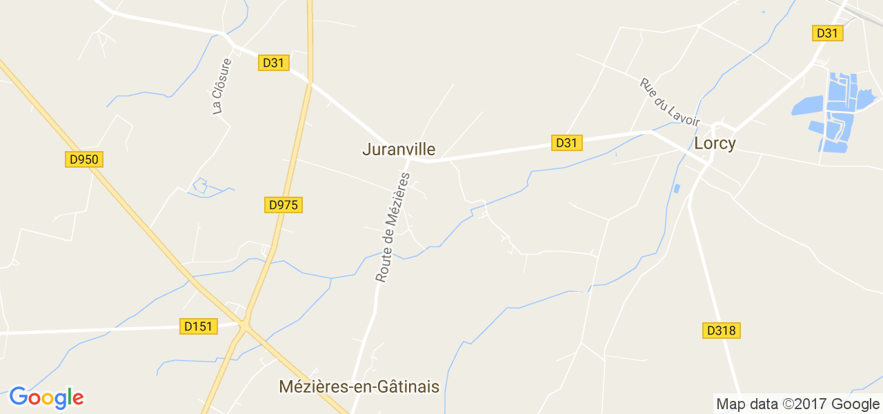 map de la ville de Juranville