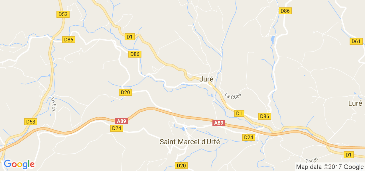 map de la ville de Juré