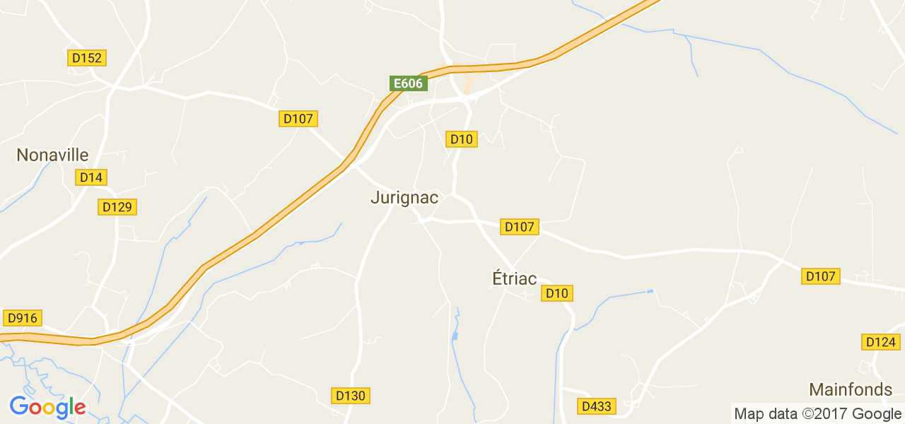 map de la ville de Jurignac