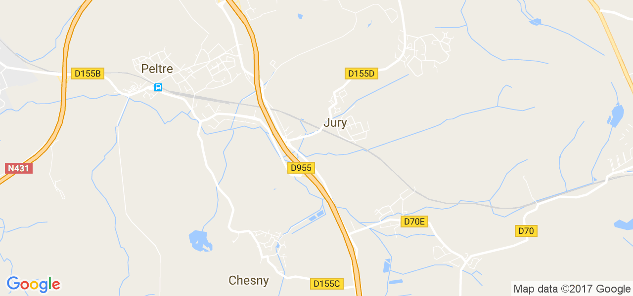 map de la ville de Jury