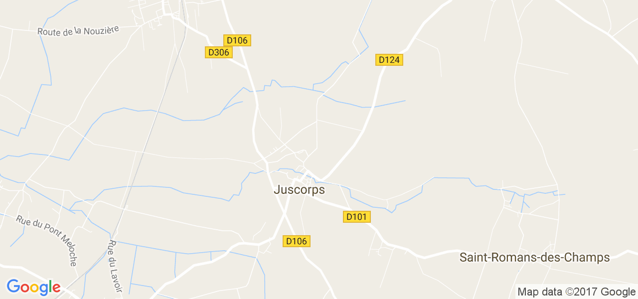 map de la ville de Juscorps