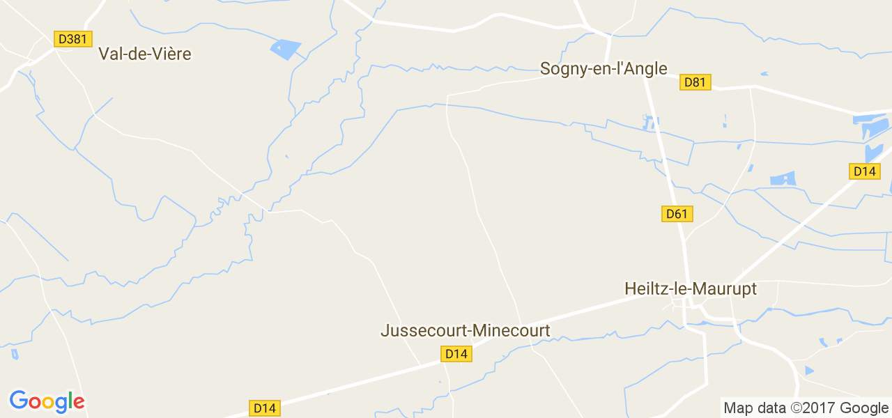 map de la ville de Jussecourt-Minecourt