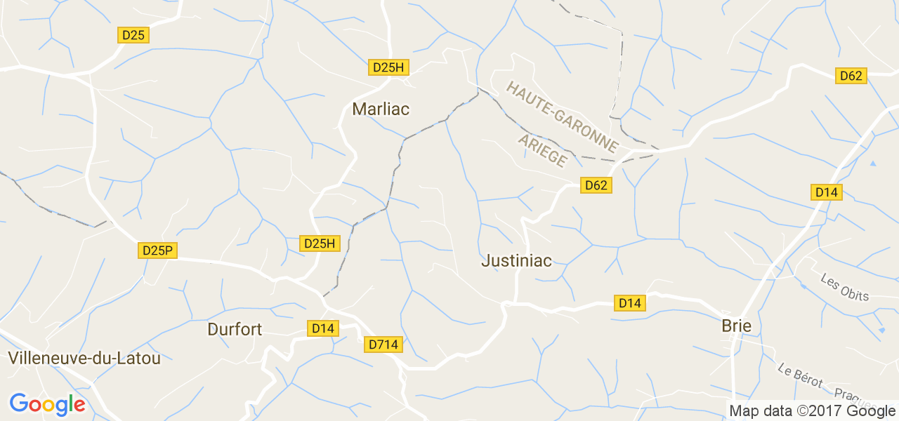 map de la ville de Justiniac