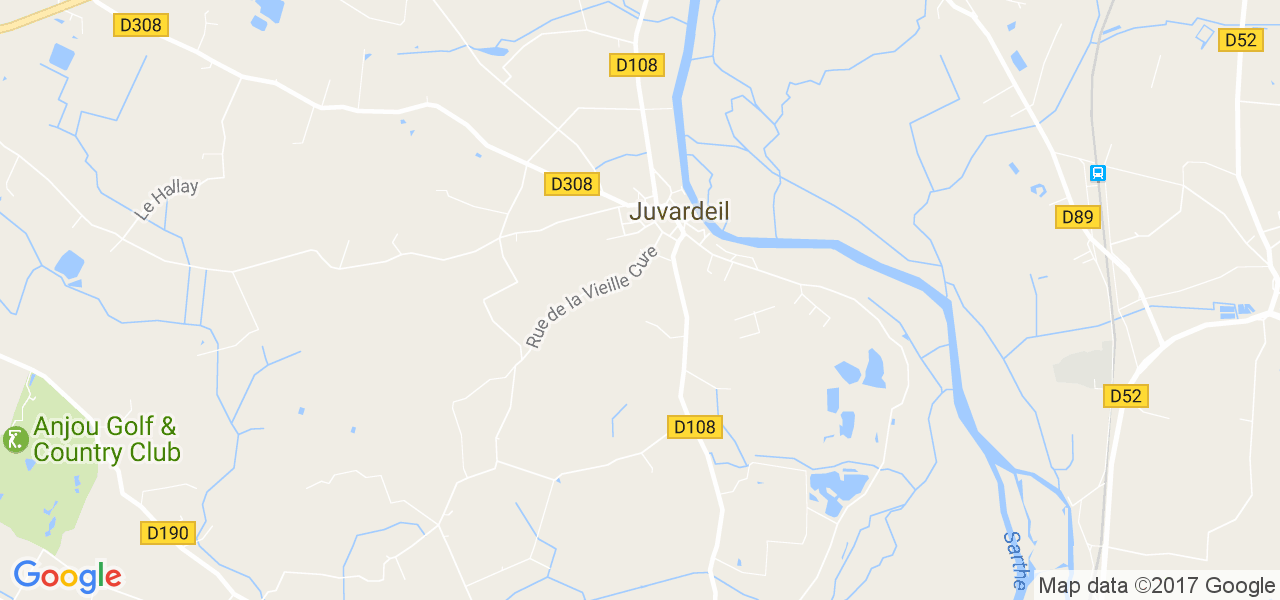 map de la ville de Juvardeil