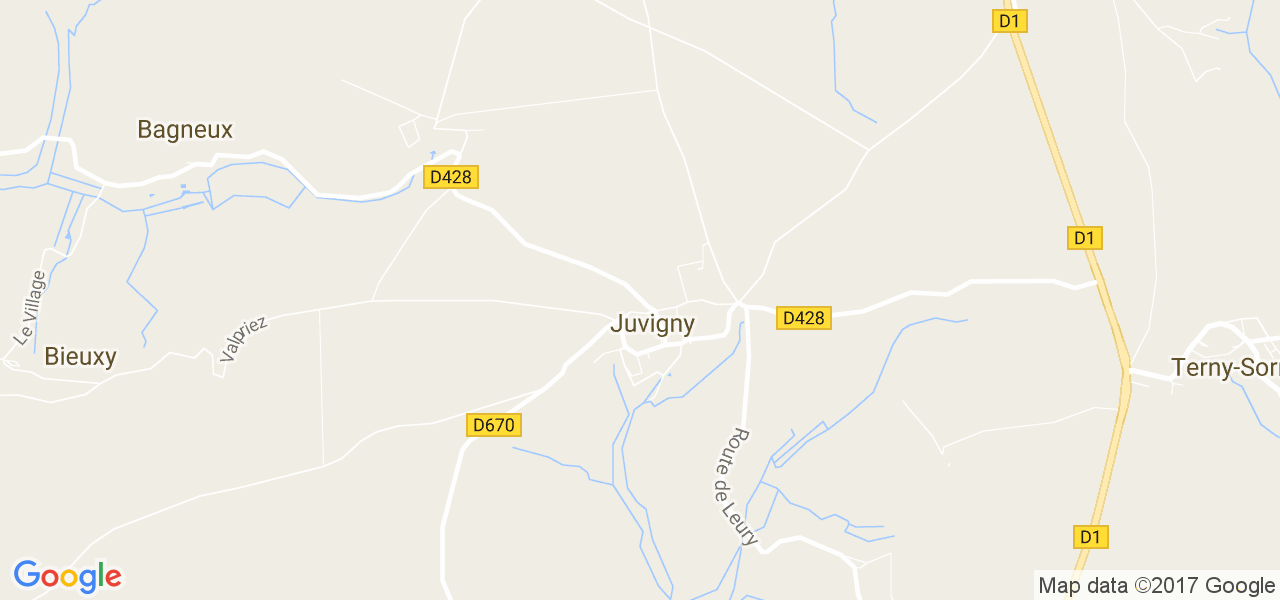 map de la ville de Juvigny