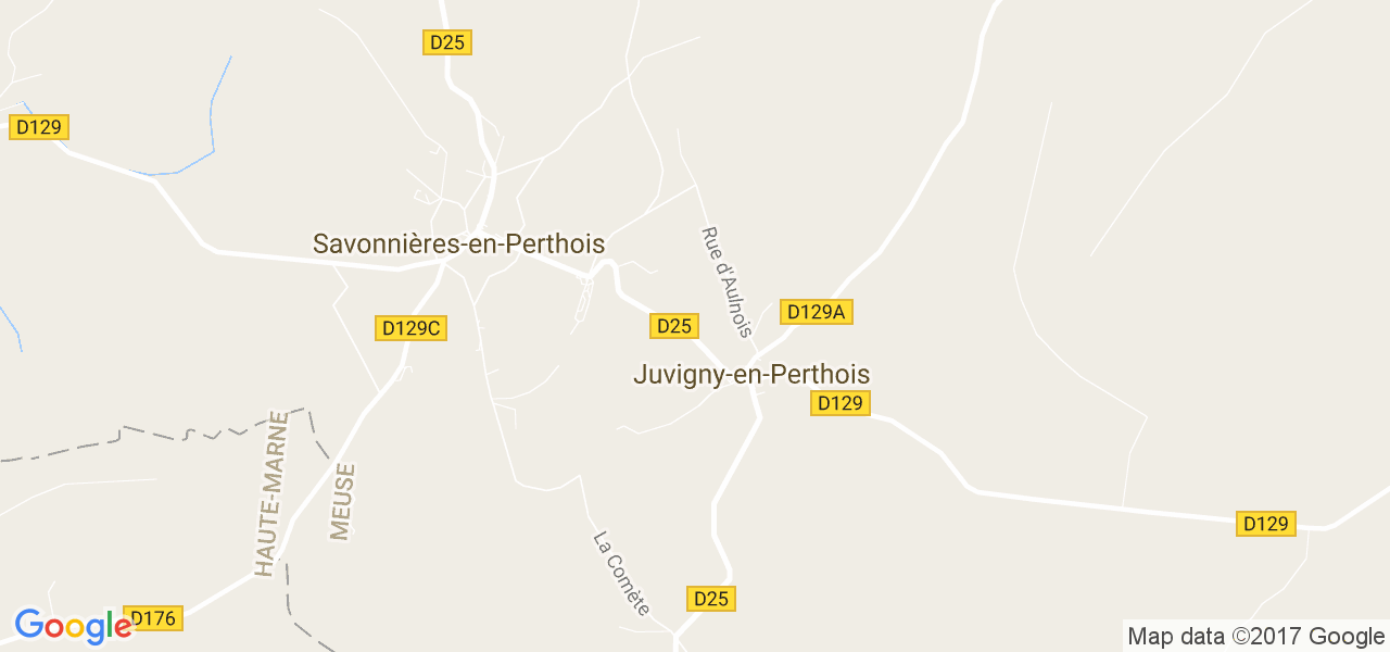 map de la ville de Juvigny-en-Perthois