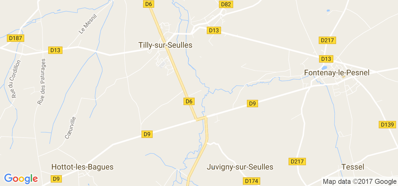 map de la ville de Juvigny-sur-Seulles