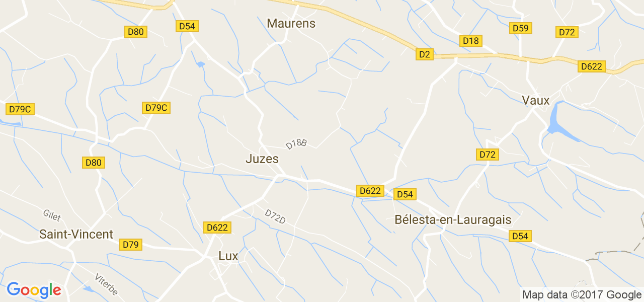 map de la ville de Juzes