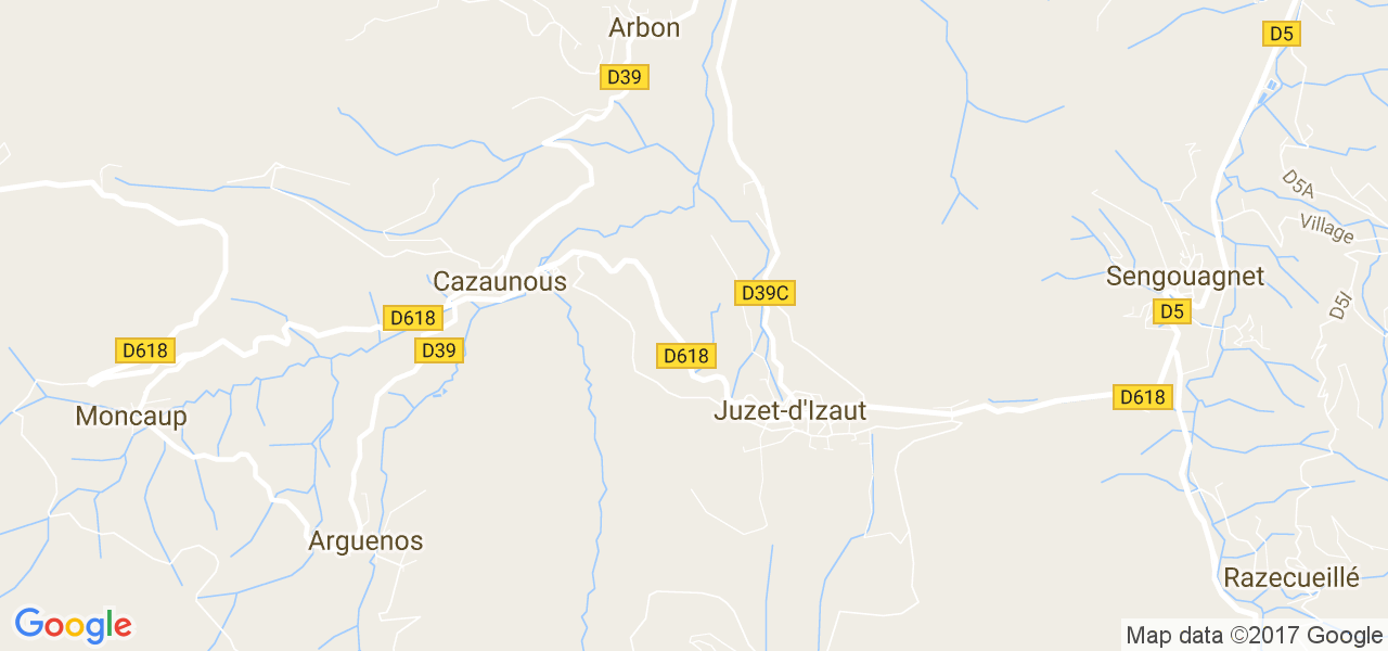 map de la ville de Juzet-d'Izaut