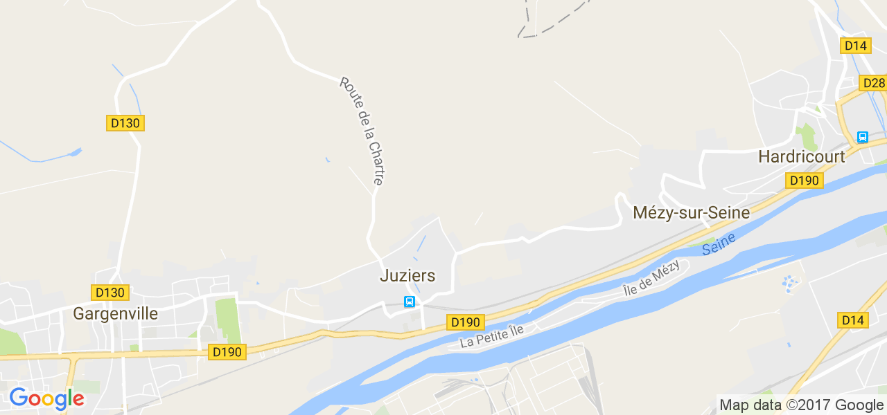 map de la ville de Juziers