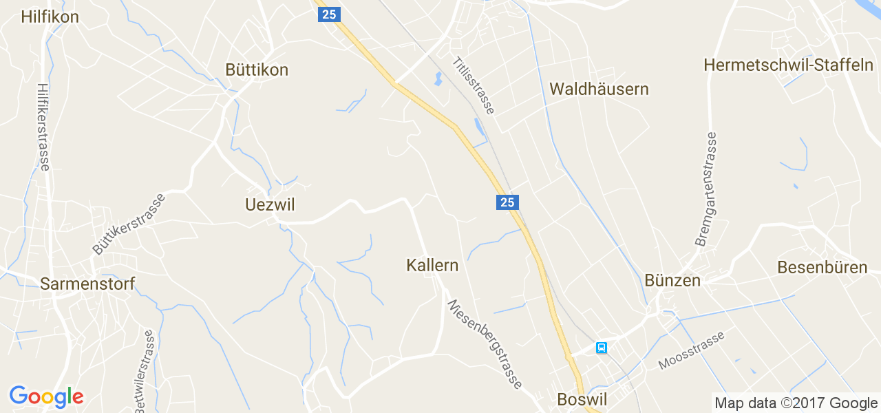 map de la ville de Kallern