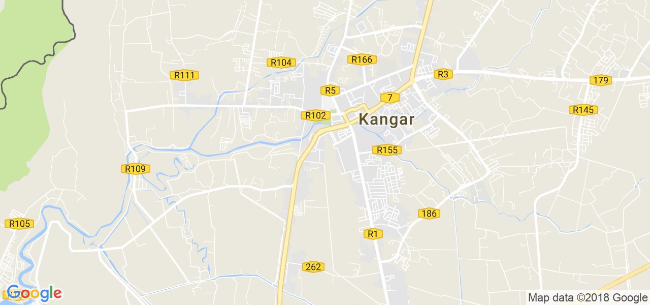 map of the city of Kangar