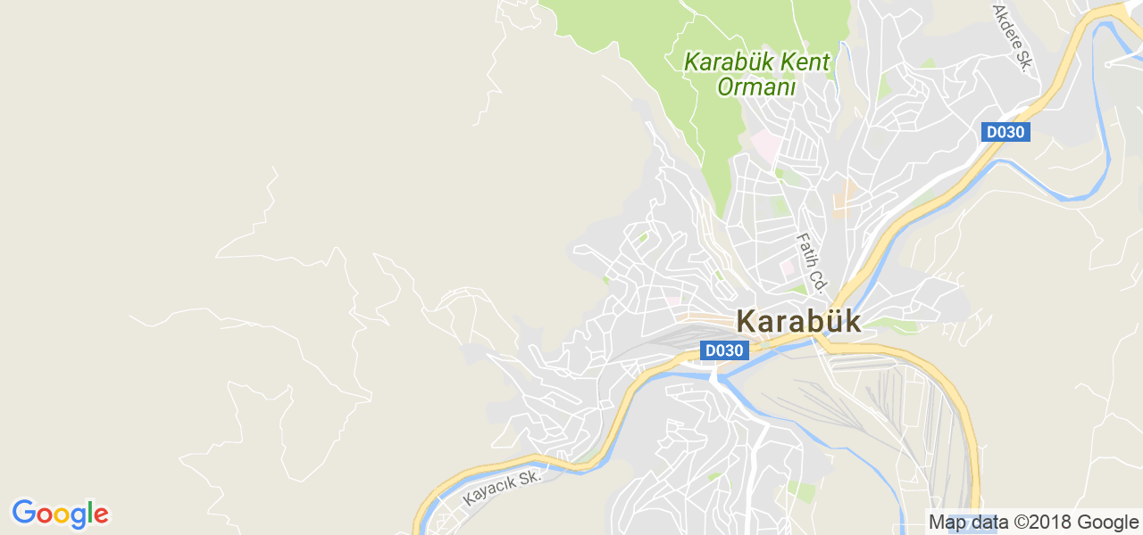 map of the city of Karabuk