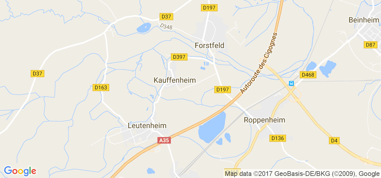 map de la ville de Kauffenheim