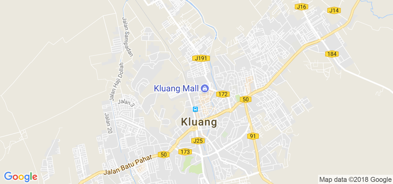 map de la ville de Keluang