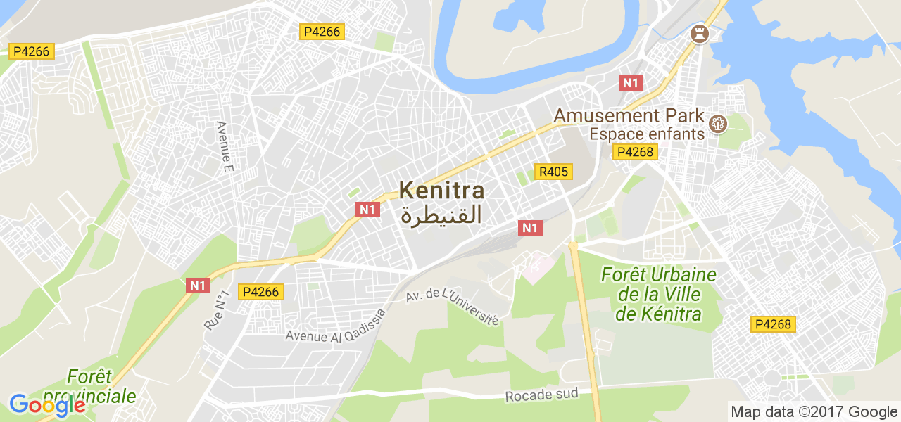 map de la ville de Kenitra