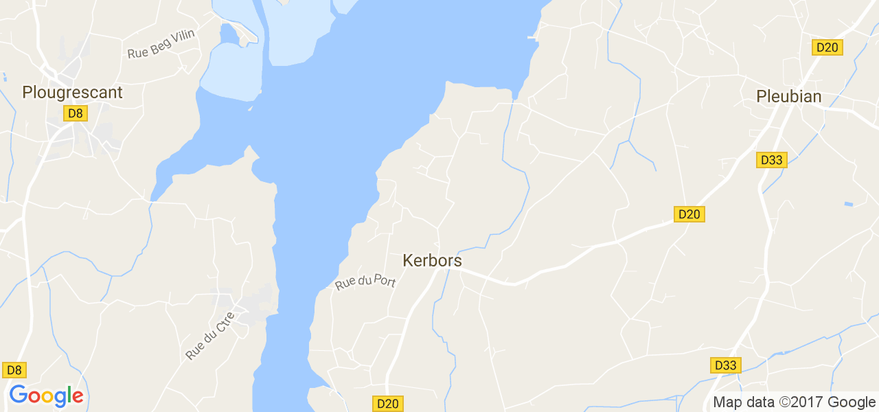 map de la ville de Kerbors